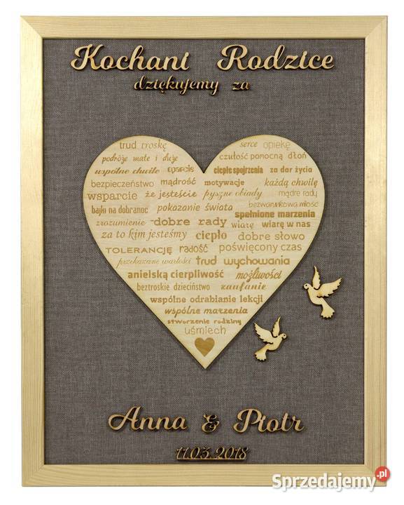 50 rocznica Ślubu Elegancki prezent Rodziców Dekoracje i ozdoby mazowieckie Warszawa sprzedam