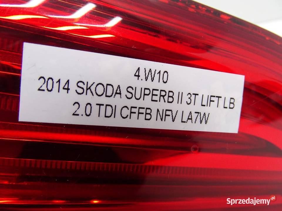 LAMPA LEWY TYŁ TYLNIA SKODA SUPERB II LIFT małopolskie