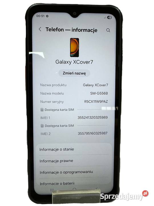 Smartfon Samsung Galaxy XCover 7 6 GB 128 GB 5G Telefony komórkowe
