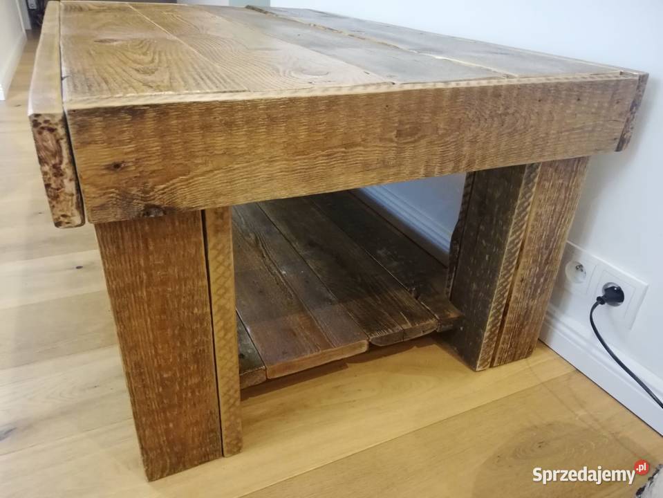 Piękny unikatowy stolik kawowy z odzyskanego Łódź