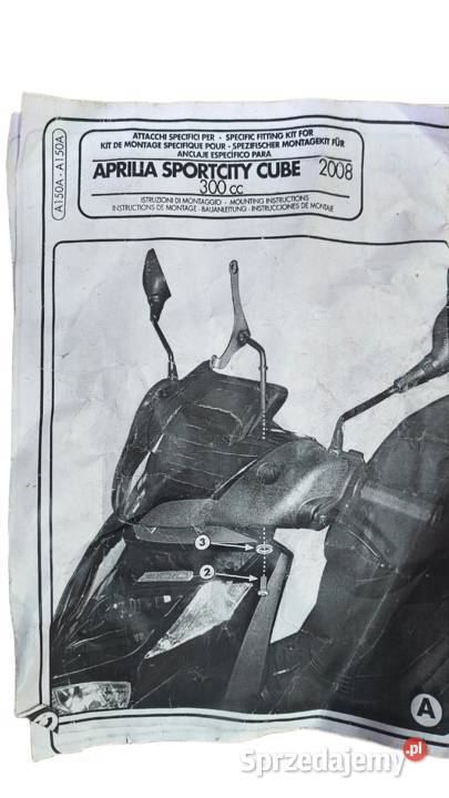 STELAŻ UCHWYT MOCOWANIE SZYBY GIVI APRILIA
