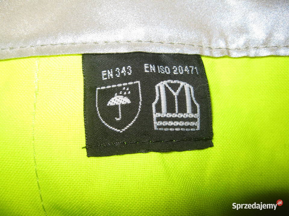 Kurtka wodoodporna widoczna żółta 18019 105115