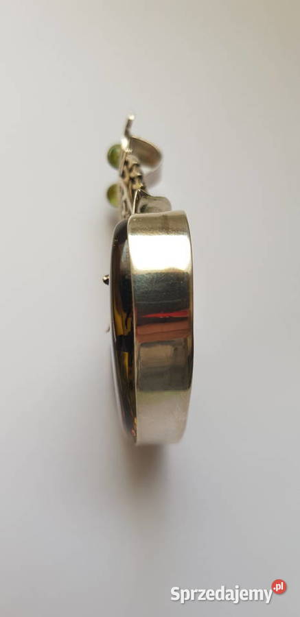 Sowa 925 i bursztyn bałtycki Kraków