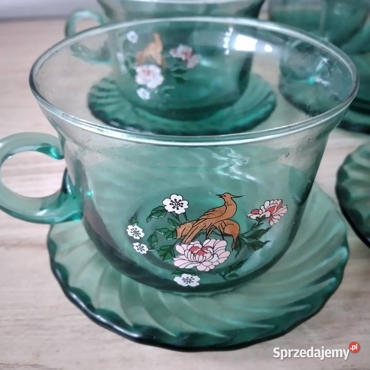 filiżankiszkło PRL małopolskie Bukowno