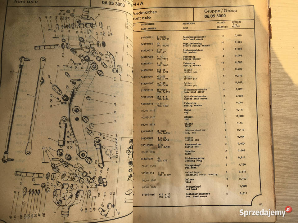 SHM3A SHM4A Katalog części zamiennych Parts sprzedam