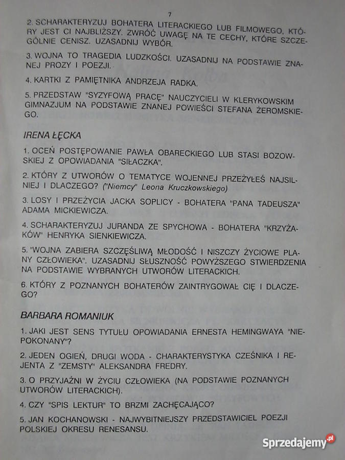 Wzorcowe wypracowania szkół podstawowych łódzkie