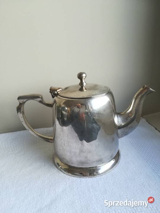 posrebrzany dzbanek piękny secesyjny kształt Gdańsk