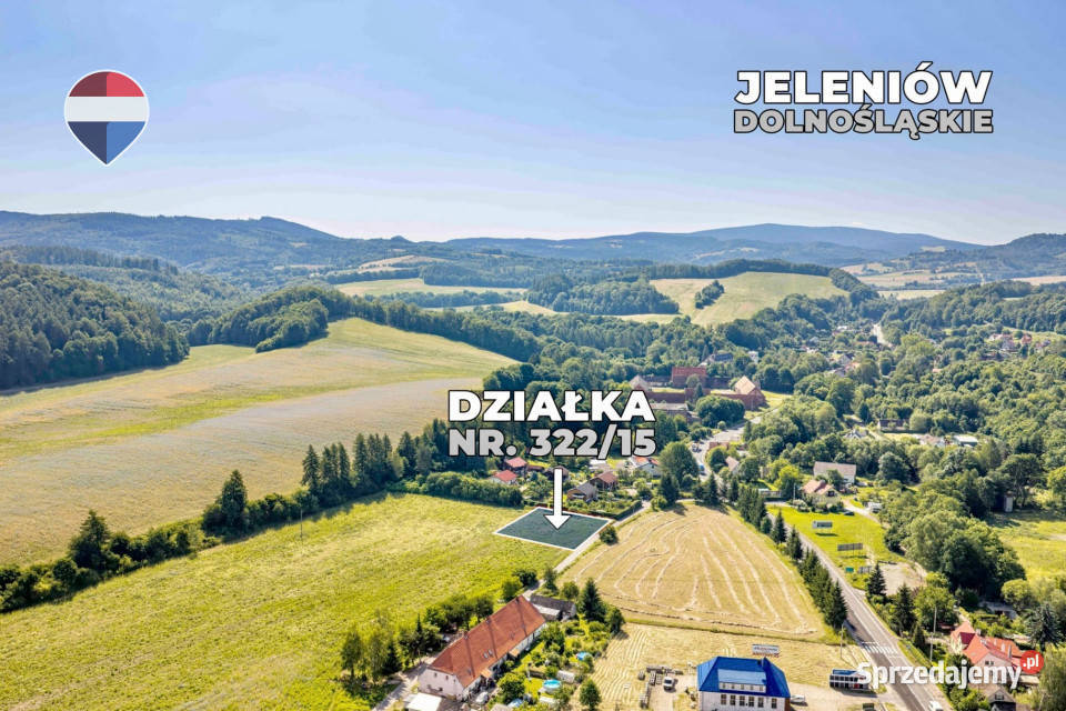Działka budowlana z mediami DK8 171zł/m2 Jeleniów