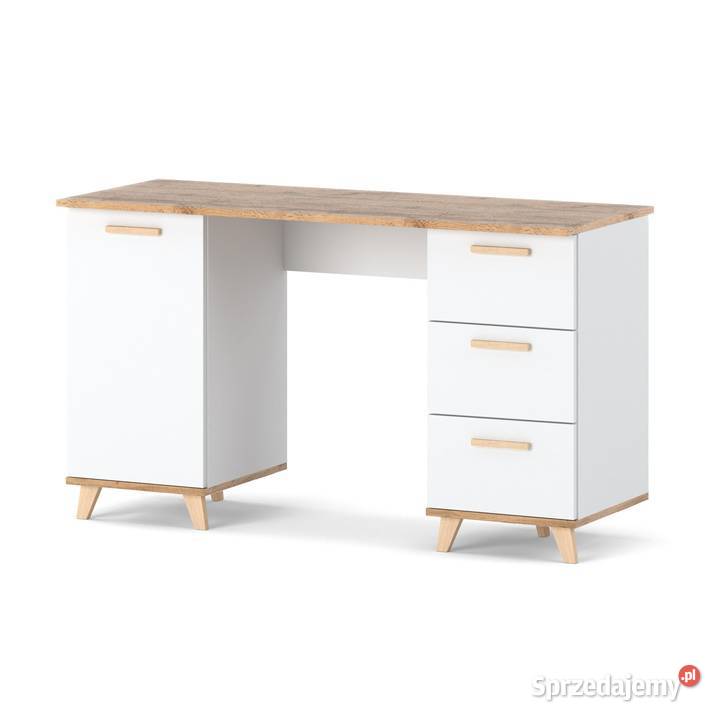 Biurko Białe Komputerowe Skandynawskie 3 50cm Elbląg