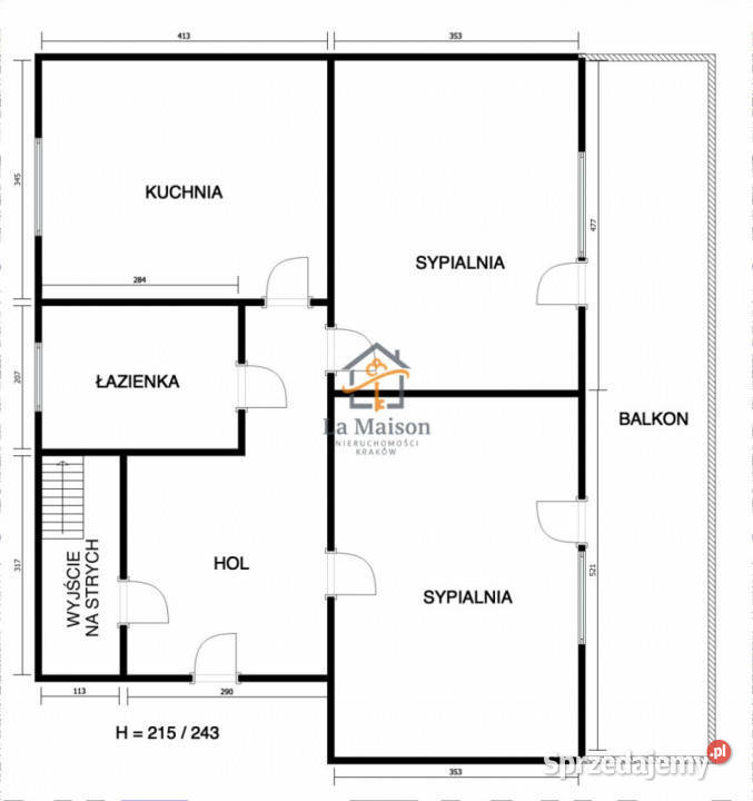 Dom wolnostojący Kraków 1815m2 181.5m2