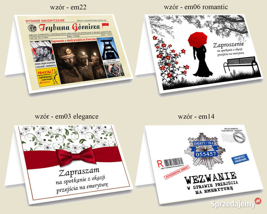 Zaproszenie Z Okazji Przejścia Na Emeryturę Zaproszenie z okazji przejścia na emeryturę Dąbrowa Górnicza