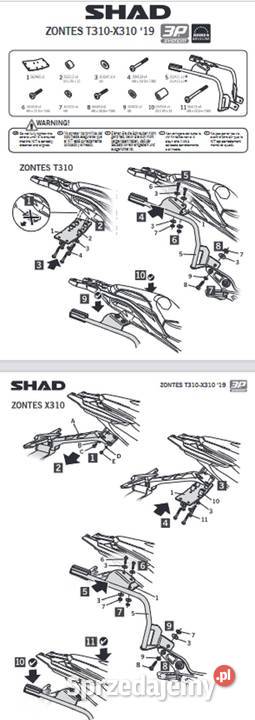 ZONTES ZT310X310 1921 KUFRY BOCZNE STELAŻ Mrągowo