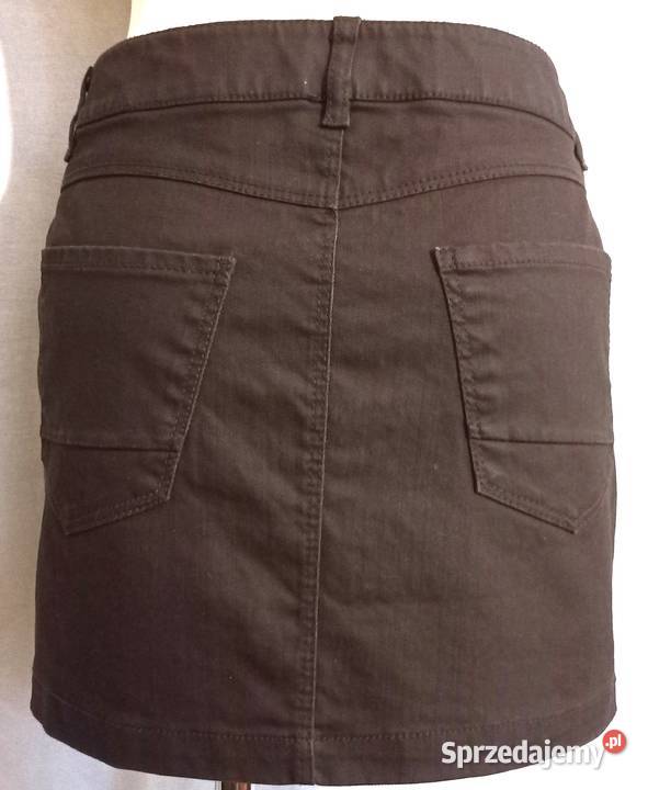 Spódnica brązowa MINI Jeans Woskowany r 36 Dżinsowa  podlaskie