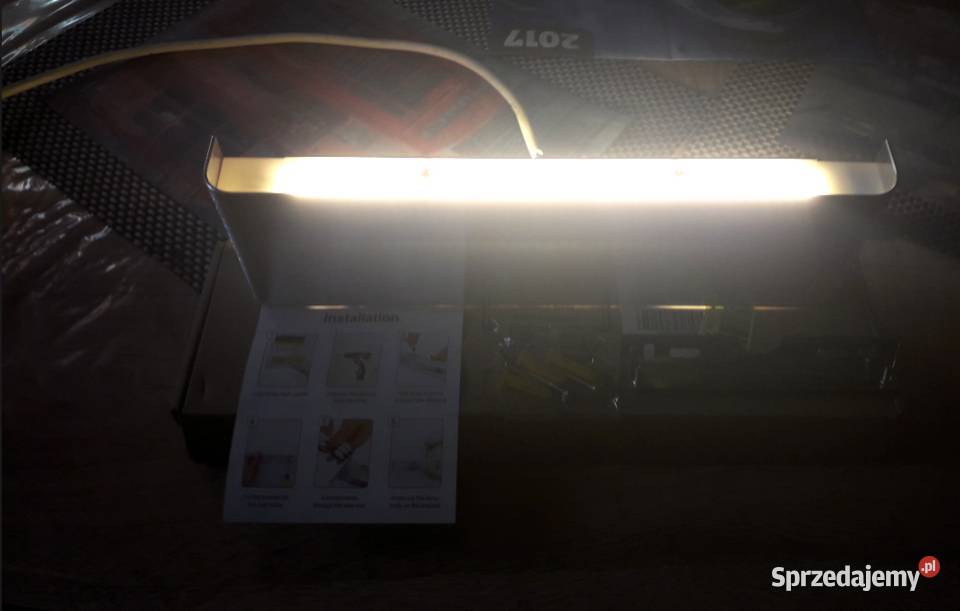 Nowa lampa LED ścienna kinkiet srebrna z śląskie