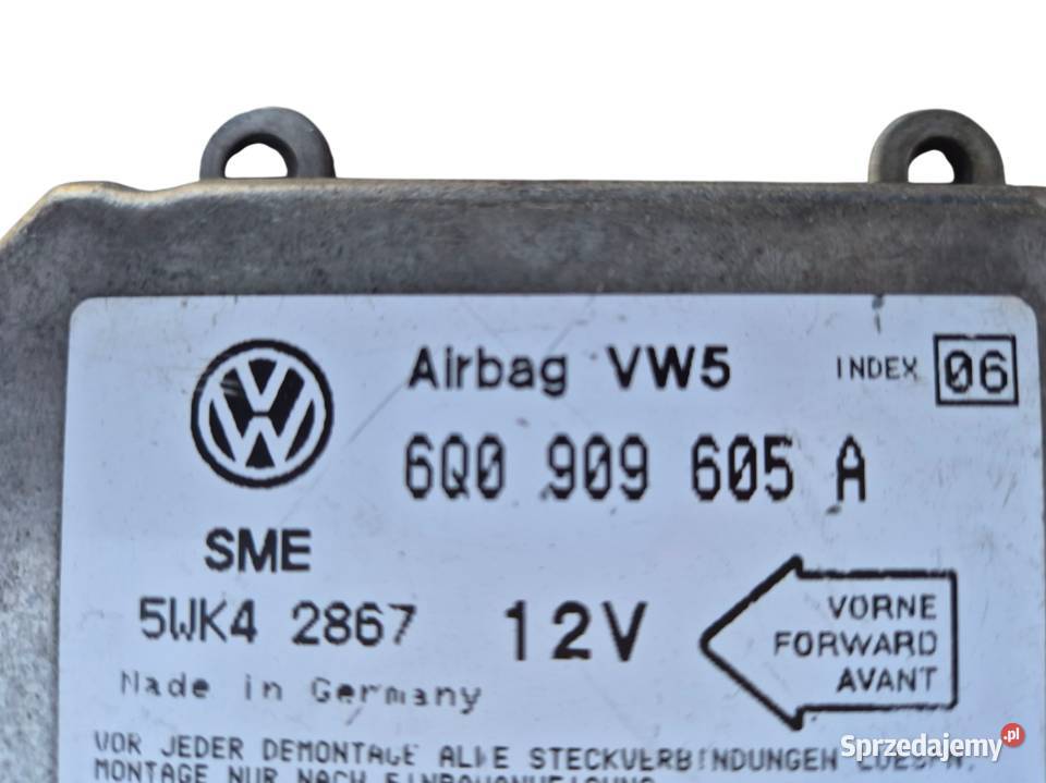 MODUŁ SENSOR AIRBAG SEAT AUDI SKODA VW osobowe świętokrzyskie Działoszyce sprzedam