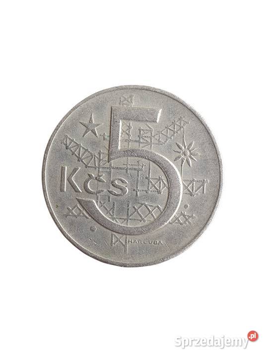 Stara moneta 5 koron Czechosłowacja 1973 unikat Numizmatyka Cieszyn
