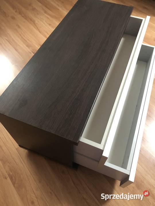 Komoda drewniana z dwoma szufladami z matowego Koszalin