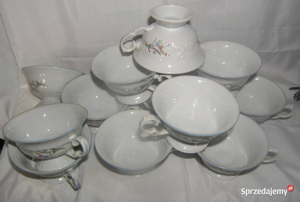 filiżanki vintage Wałbrzycvh 12 sztuk bez Porcelana i szkło Bartków