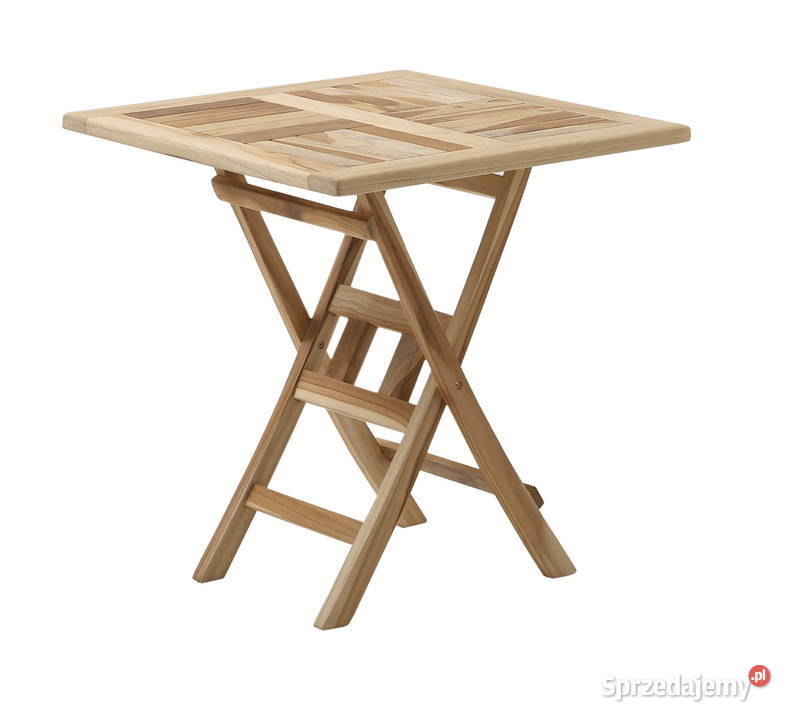 Stolik Bristol 70 z drewna teak tek tik teakowe Kościan