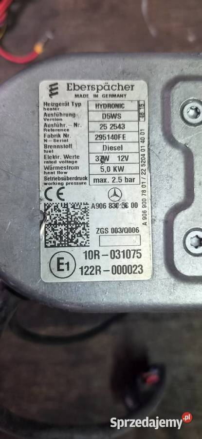 Ogrzewanie postojowe Eberspaecher hydronic D5WS Ogrzewanie postojowe Jarocin