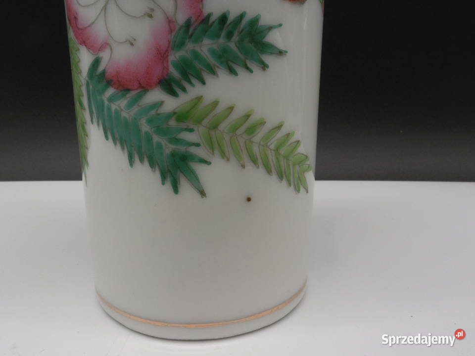 Chiński Wazon Porcelanowy Ręcznie Malowany Raszków