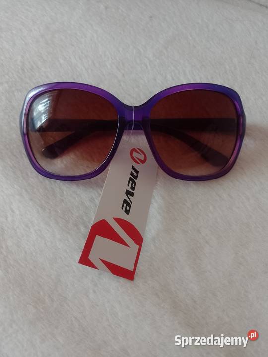 Duże fioletowe okulary przeciwsłoneczne muchy Moda i Styl małopolskie Kraków