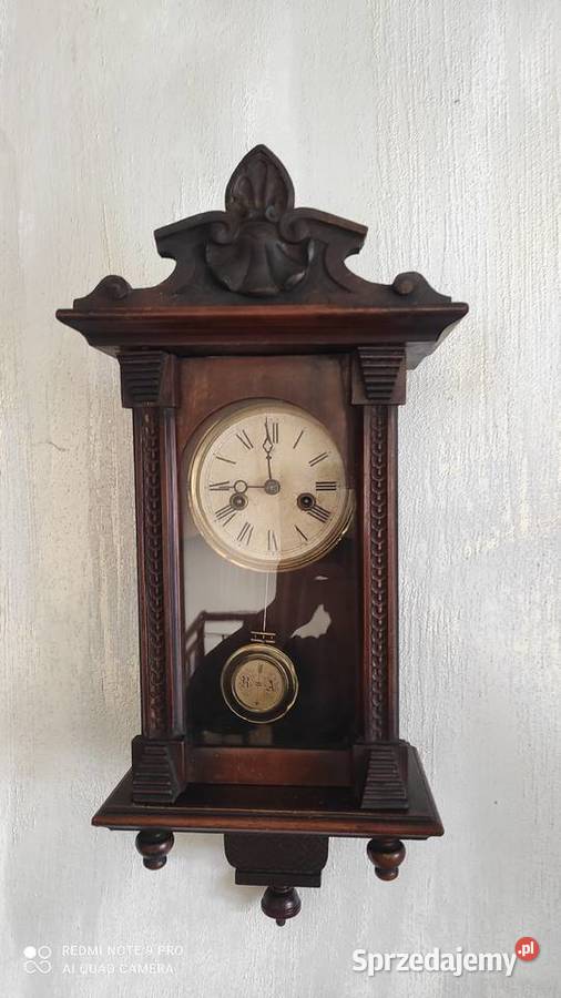 Stary zegar wiszący miniatura, eklektyk, Junghans