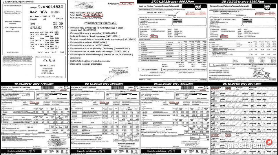 Audi A6 C8 SPORT 50 TDI 286 światła przeciwmgielne Rydułtowy