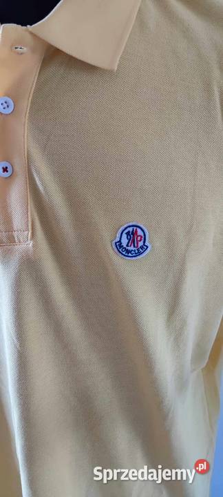 Żółta koszulka polo Moncler w rozmiarze XL