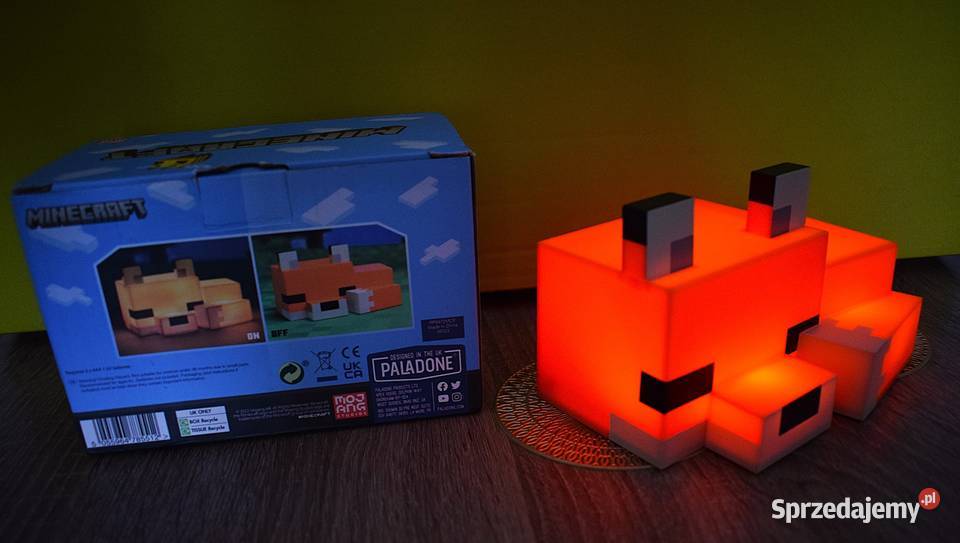Minecraft Fox Lisek lampka nocna nowa nieużywana Pozostałe Chełmno