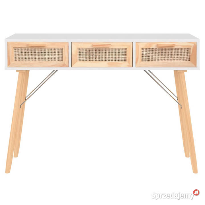 Stolik konsolowy biały 105x30x75 drewno sosnowe Warszawa