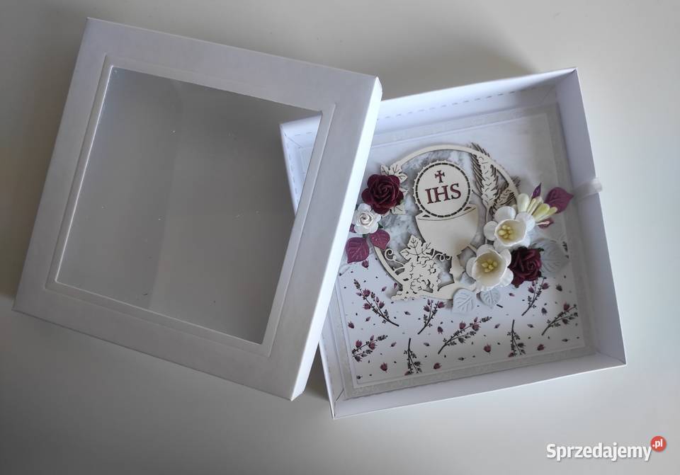 Kartka ręcznie robiona Komunia Święta z Łódź