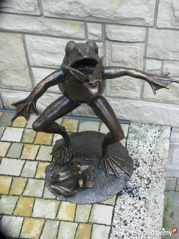 PLUJĄCA ŻABA W WASZKĘ FONTANNA Z BRĄZU ŻABA małopolskie Kraków sprzedam