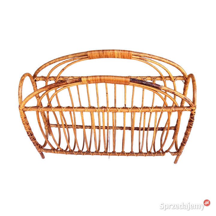Gazetnik wiklinowy Skandynawski styl Dania lata 14cm Warszawa