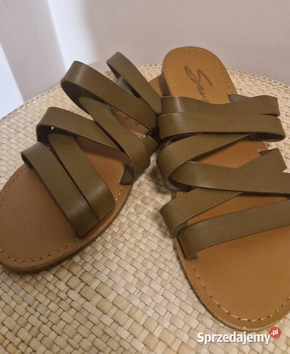 Buty damskie klapki marki Seven7 khaki 39 Sandały i klapki Lublin sprzedam