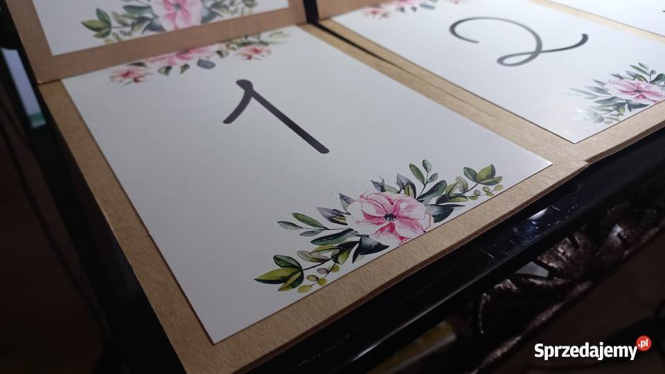 Numerki na stół weselny komplet 6 Koło