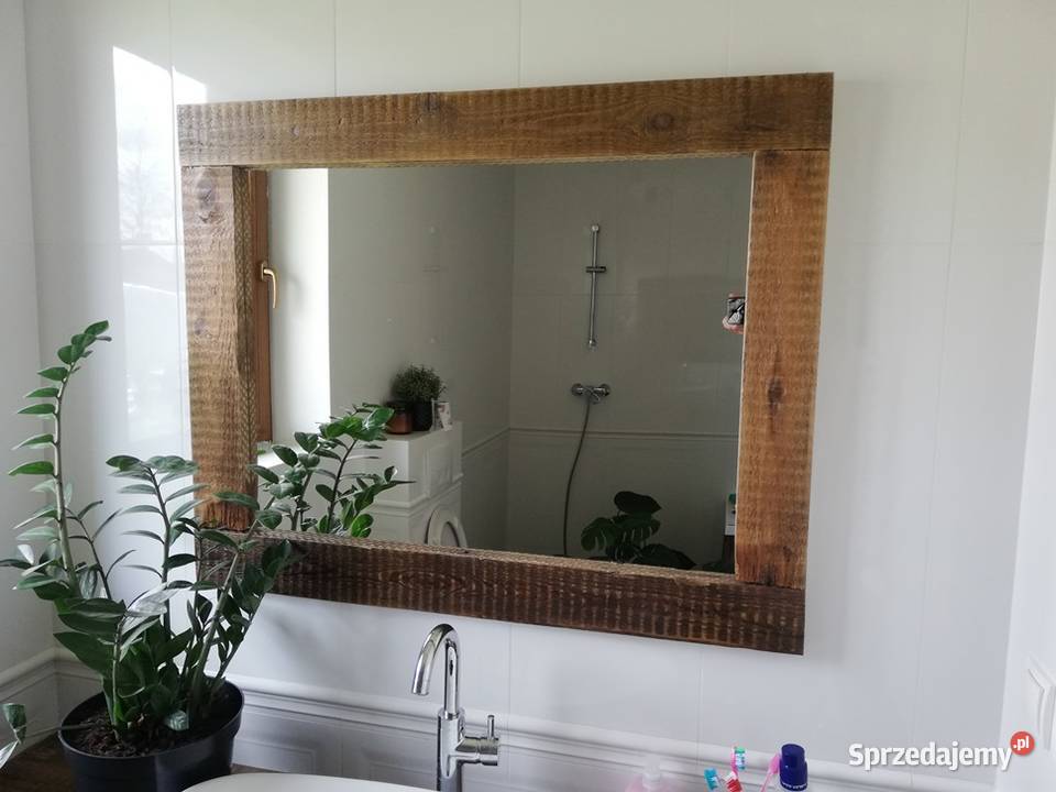 Piękne lustro w stylu loft ze starych desek Łódź