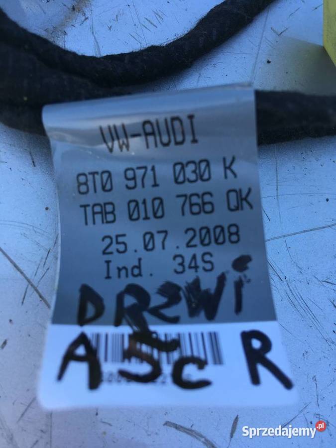 instalacja elektryczna DRZWI audi a5 8t coupe osobowe zachodniopomorskie Szczecin