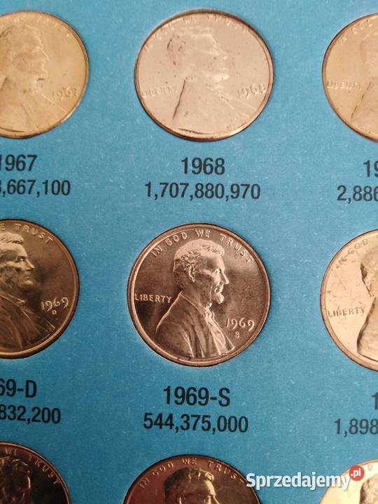 Lot monet 1 cent usa Lincoln Żary