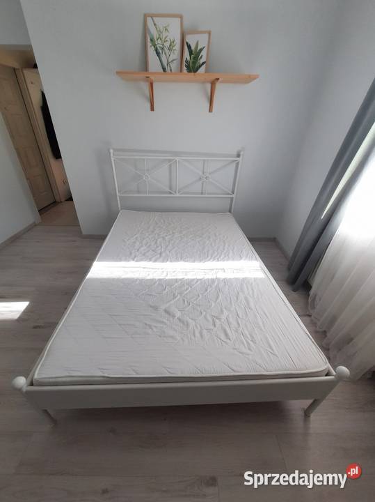 Łóżko białe 140x200 Ikea Musken 500 zł   do negocjacji