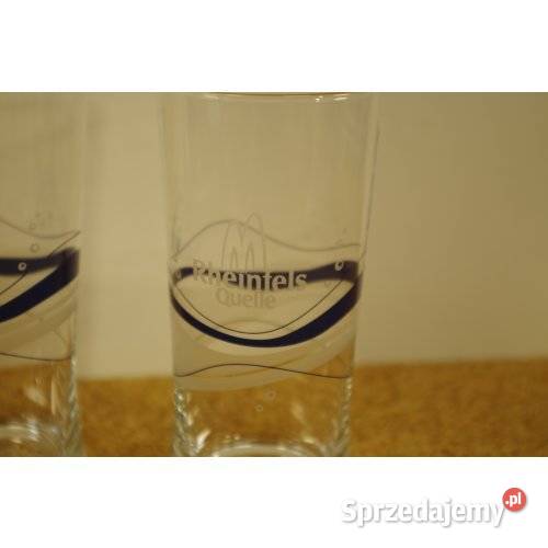 Komplet 2 szklanek reklamowych Rheinfels Quelle Porcelana i szkło