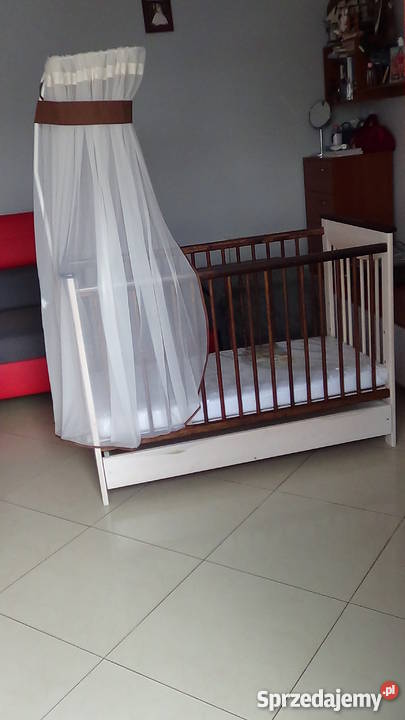 ŁÓŻECZKO DREWNIANE DREWEX z nowym materacykiem Łuków