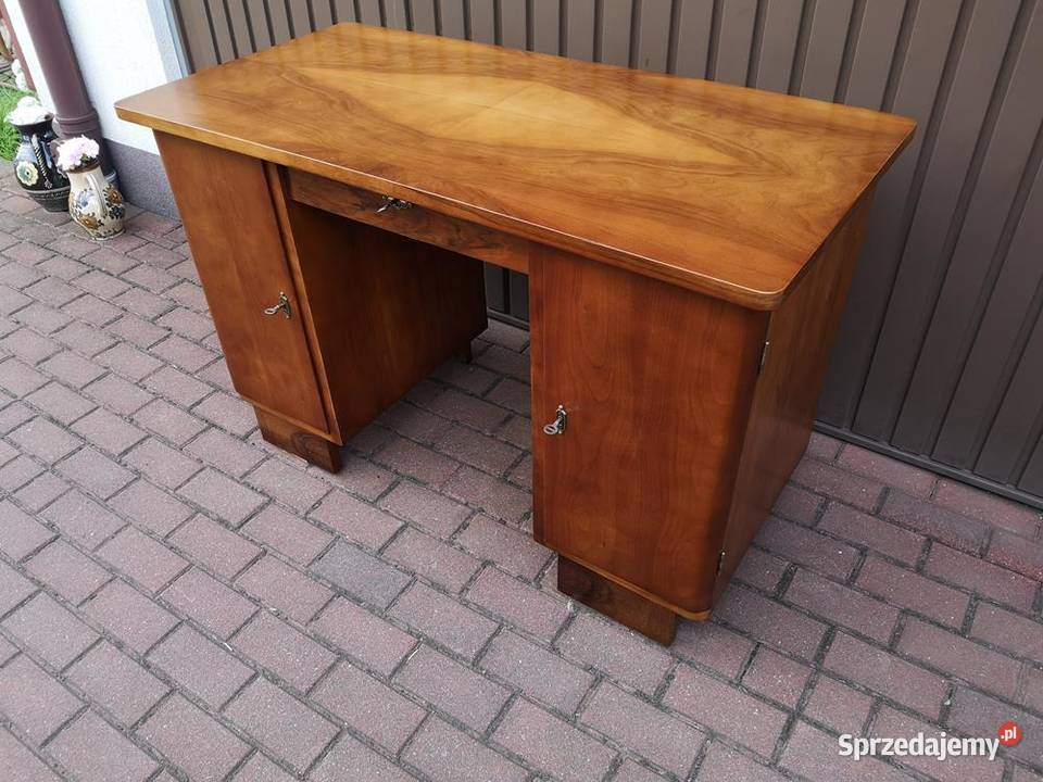 Biurko ARTDECO Orzech Zgrabne Stare Antyk Swarzędz sprzedam