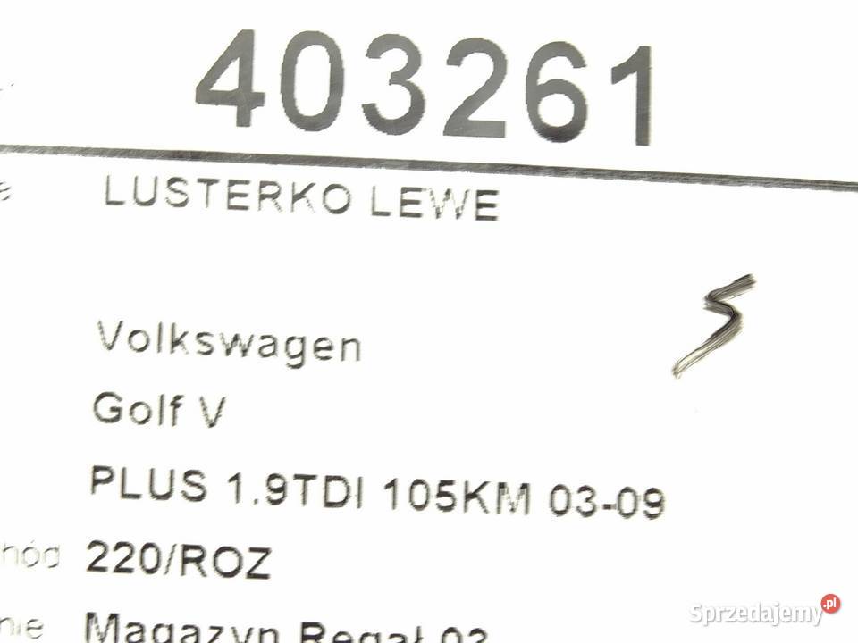 LUSTERKO LEWE VW GOLF PLUS V Van minibus 0413