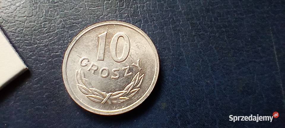 Stare monety 10 groszy 1974 PRL Polska piękna Lesko