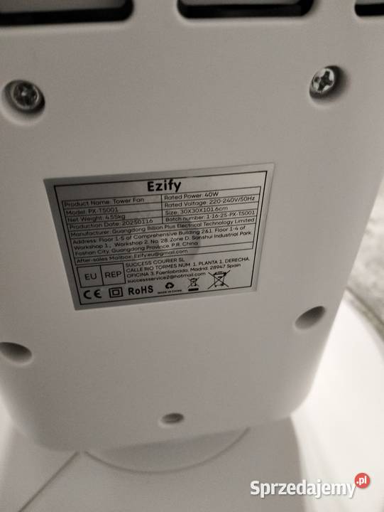 Wentylator kolumnowy biały Częstochowa sprzedam