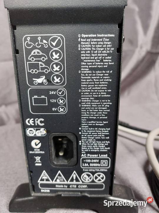 Ładowarka 24V 8A do wózka skutera elektrycznego Zawiercie