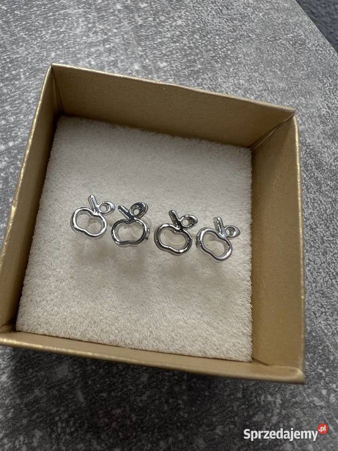 Kolczyki srebrne jabłka jabłko Jasło