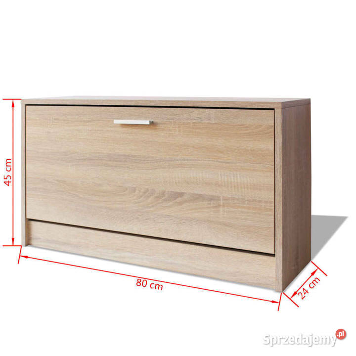 Szafka na buty kolor dębowy 80x24x45 WM243049 Warszawa