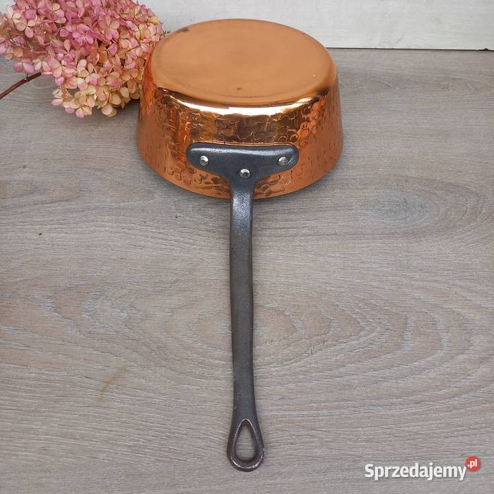 Profesjonalna miedziana patelnia stożkowa poj 3